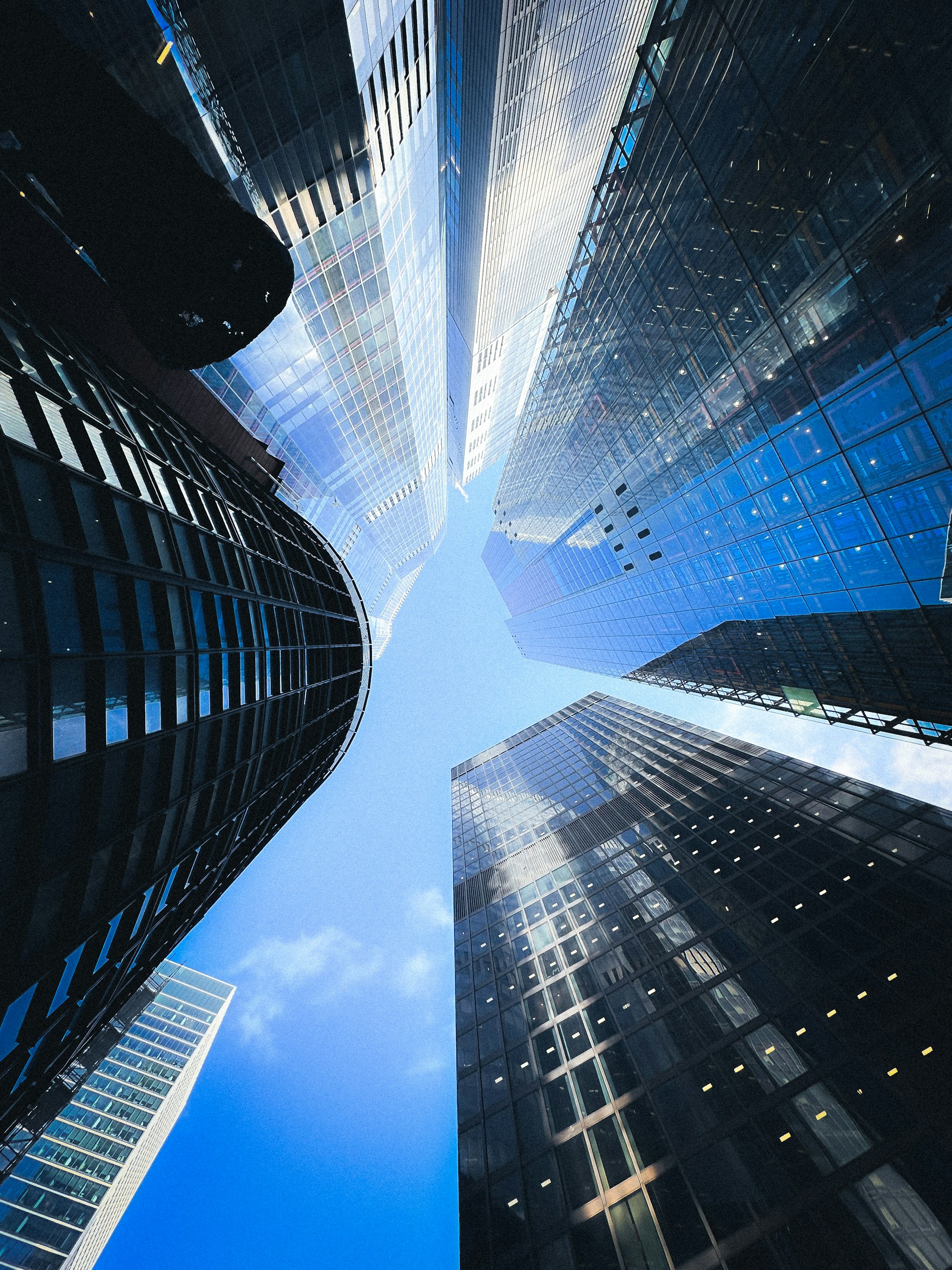Modern high-rise buildings with glass facades